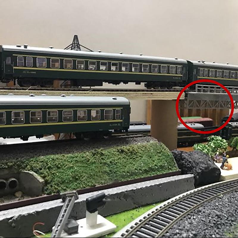 1:87-1:64 Масштаб H Архитектура Строительная Модель Материал Ферменный Мост Стальная Конструкция Опора Модель Дороги Сцена Стальная Балка