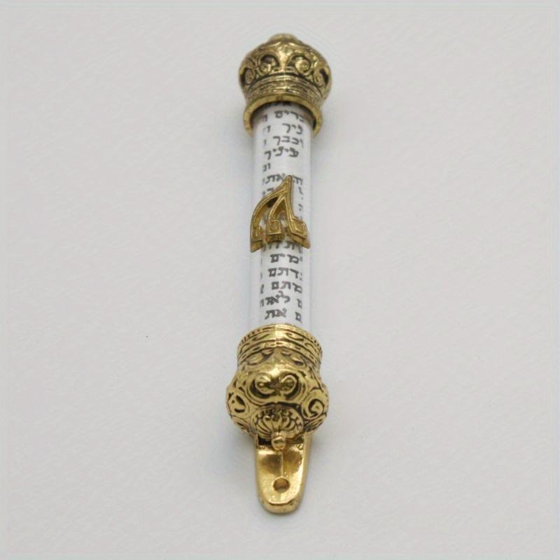 Металлическая мезуза для двери, еврейский подарок с религиозным свитком, подходит для дома, иудаики, свадеб и использования на открытом воздухе.