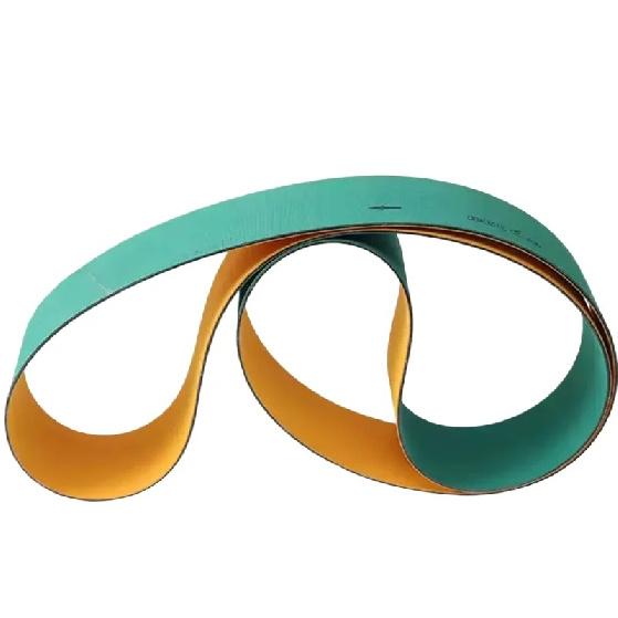 Width:50mm Nylon Flat Transmission Belt Green Yellow 2mm Thick Industrial Drive Belt For Sanding Machine