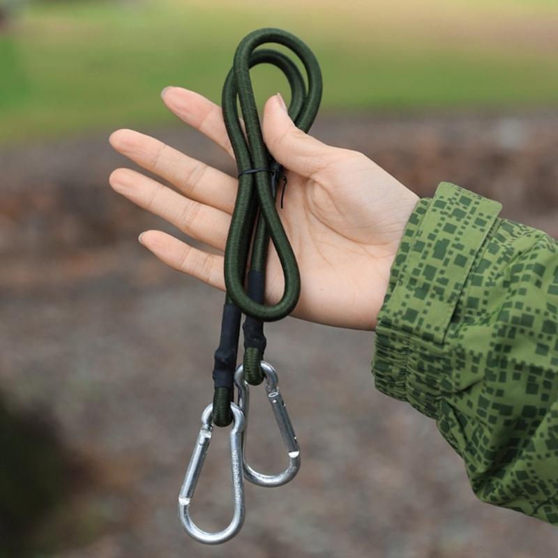 Резинки с карабином для улицы, прочные bungee-шнуры, крепкая эластичная веревка для крепления багажа, эластичный ремень