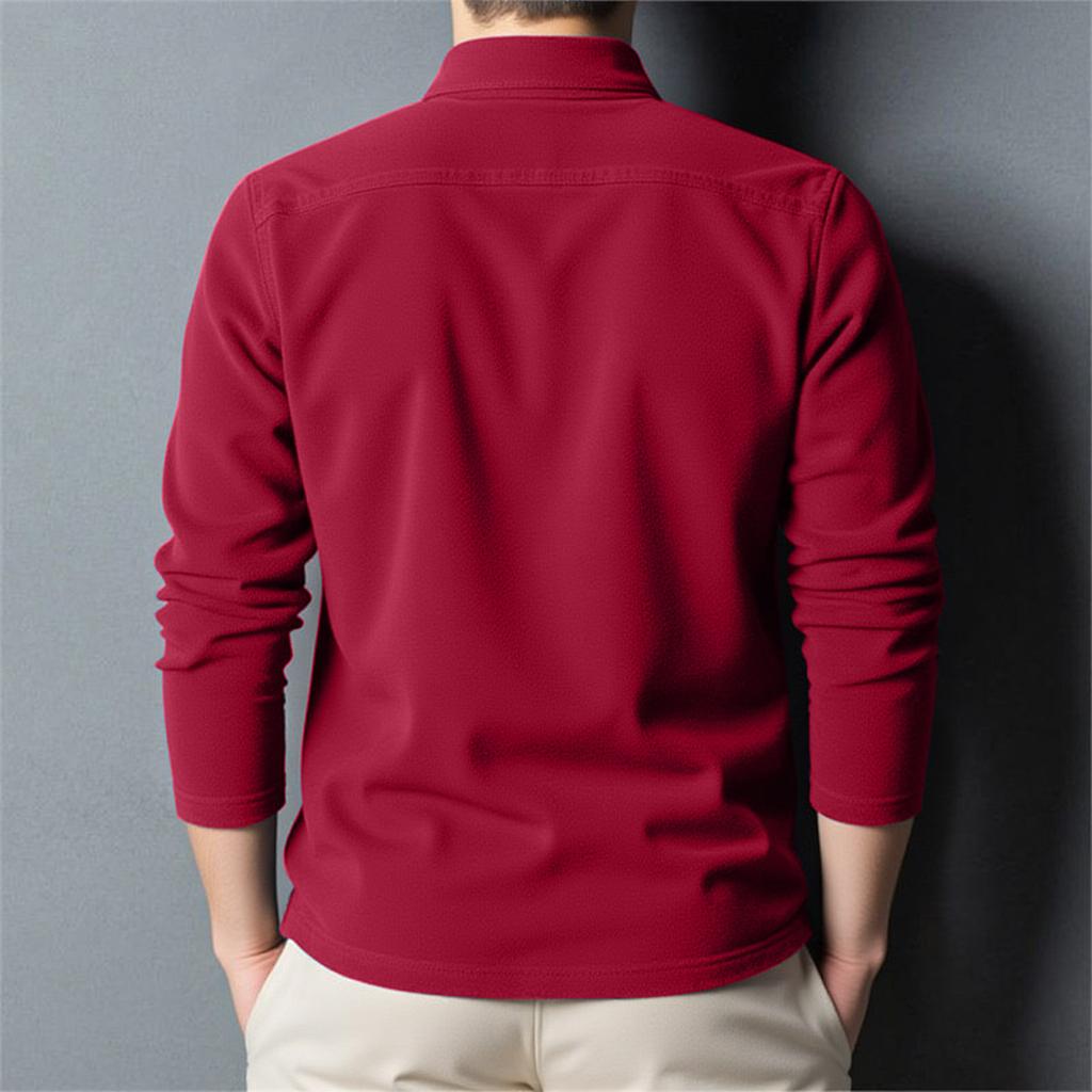 Men Standing Collar Hoodie Half-High Collar Sweater