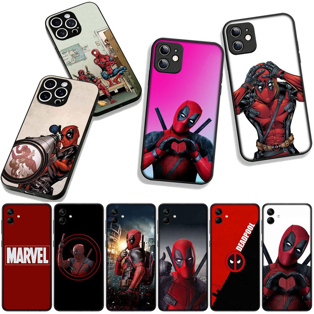 Чехол Marvel Deadpool Супергерой для Samsung Galaxy A25 A37 A57 A12 A14 A31 A41 A50 A51 A70 A71 A72 A21S A04 M15 Note 20 9 8 10
