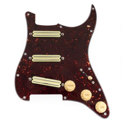 Пикгард SSS Strat для керамического хамбакера Strat Electric Guitar 4P с узором под черепаху Pro-SE ST-DPHC Предварительно подключенный