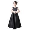 Long Satin Dress for Perfect for Piano Formal Slimming Children's Dress, V-Neck Girls, Recitals, Weddings, Occasions, Sleeveless, Elegant,