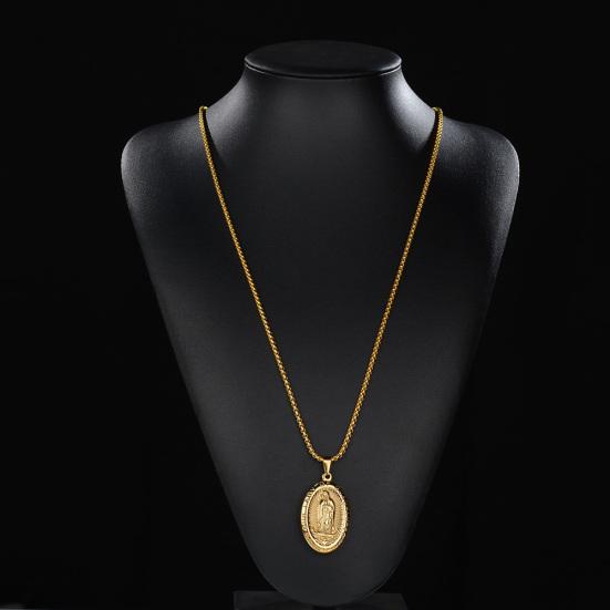 Религиозная Дева Мария Гваделупская тисненая подвеска ожерелье ювелирный декор подарок
