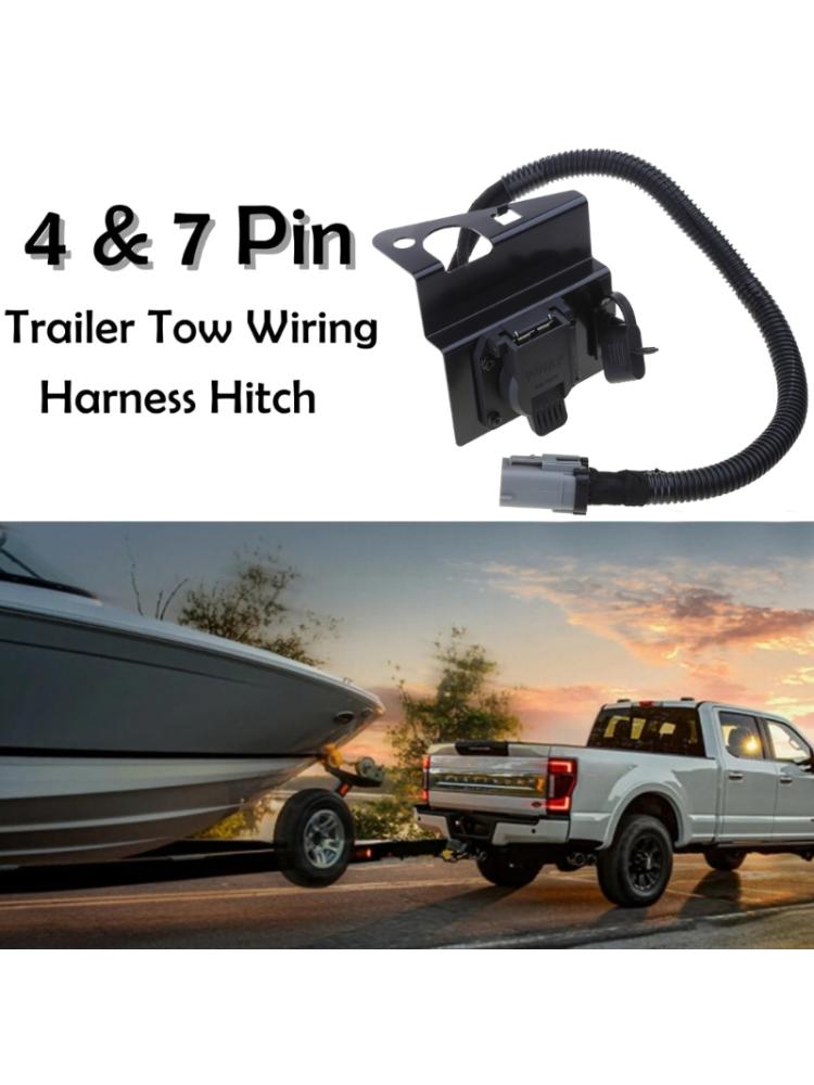 4 & 7 Pin Plug for F350 Super Duty 2002-2004 Trailer Tow Wiring Harness Plug Replace 2C3Z-13A576-DA 2C3Z13A576DA
