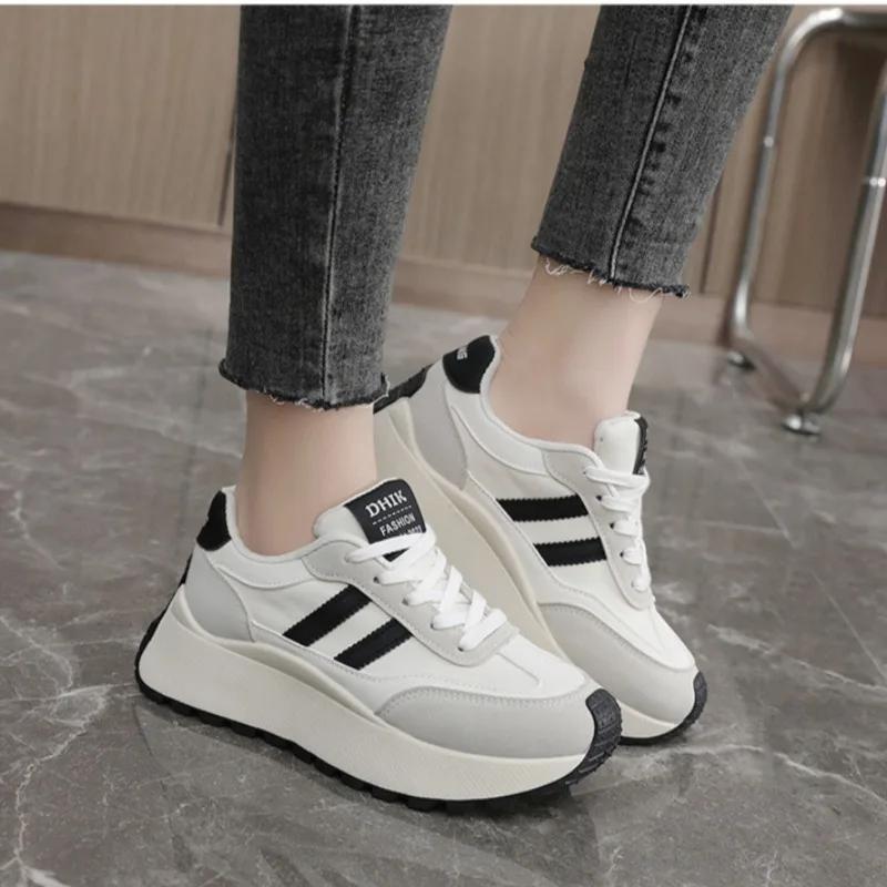 Модные женские кроссовки 2024 года, осень, новые роскошные дизайнерские повседневные туфли для женщин, нескользящие кроссовки для бега на открытом воздухе на платформе Tenis De Mujer