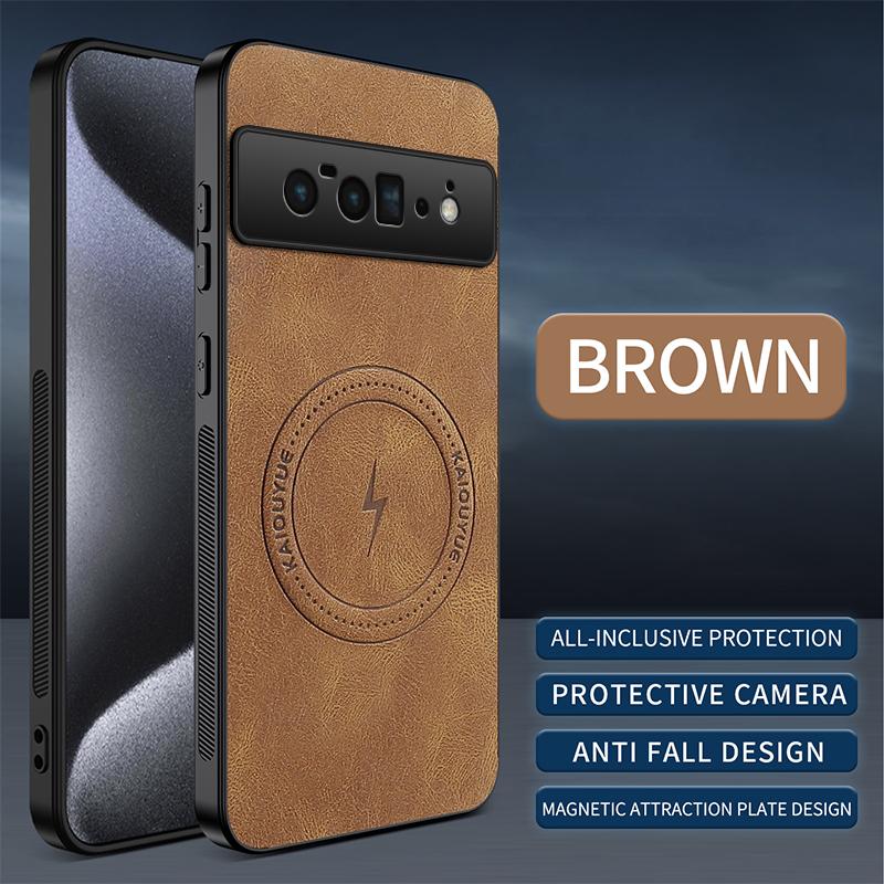 Для Google Pixel 6 Pro /Pixel 6Pro/Pixel 6A Чехол Простой Стильный Магнитное Притяжение Роскошная Кожаная Кожаная Защита от Падения