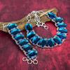 Faceted Blue Topaz Bracelet & Necklace, 925 Solid Sterling Silver Jewelry Set, Beauteous Gemstone Jewelry For Her, Handmade Topaz Jewelry Set For Love