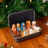 1/2/3Pcs Mini Nativity Scene Set In Tin Box Handcrafted Pocket Size Nativity Scene Tin Resin Birth of Jesus Ornament Christmas Decoration
