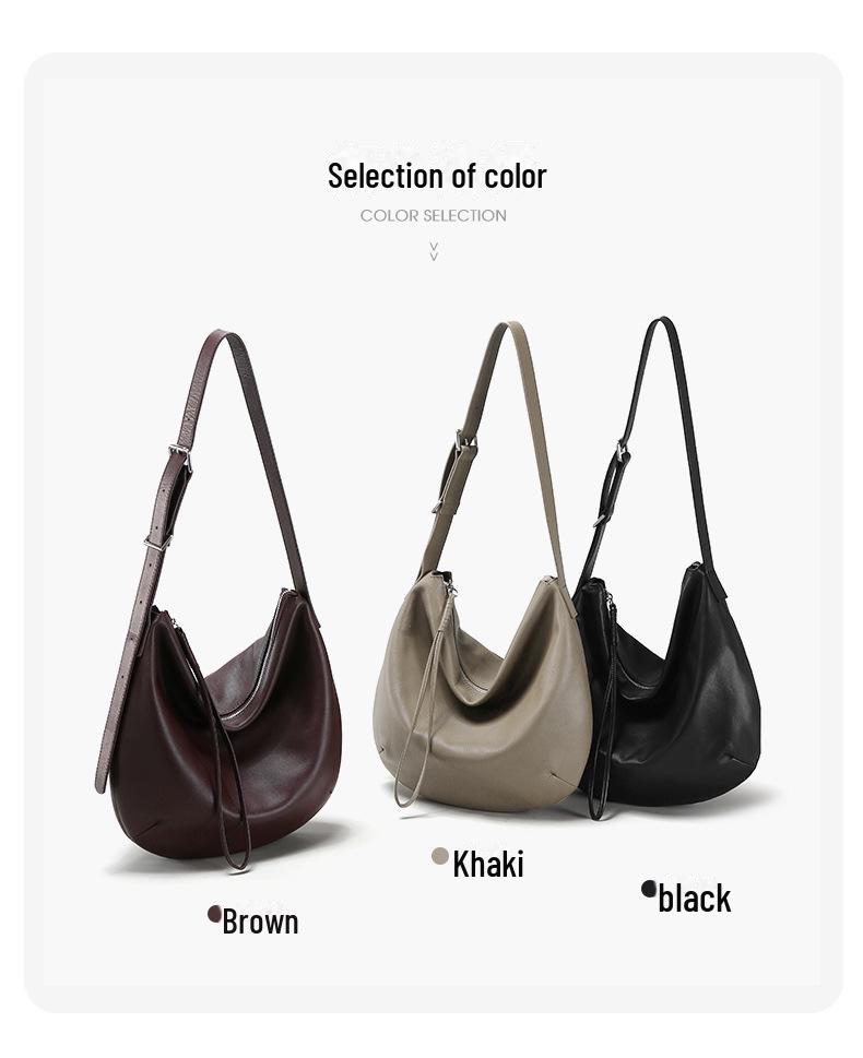 Модная сумка-тоут из коровьей кожи 2024 года: Универсальная вместительная сумка-мессенджер из мягкой кожи через плечо