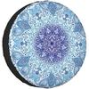 Blue Mandala Spare Tire Cover Polyester Weatherproof Protector for RV SUV Truck Camper Trailer