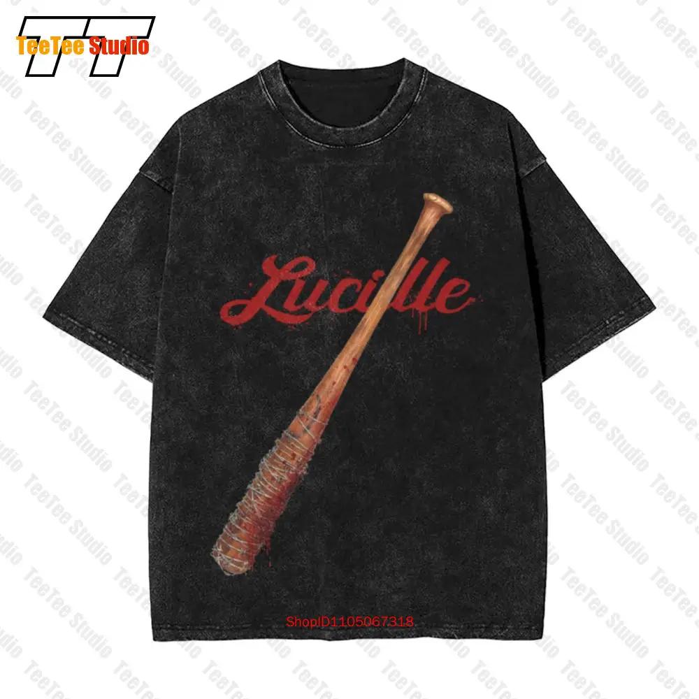 Walking Dead Negan Lucille And Bloody Baseball Bat Savior Vintage Oversized T-Shirt M05E