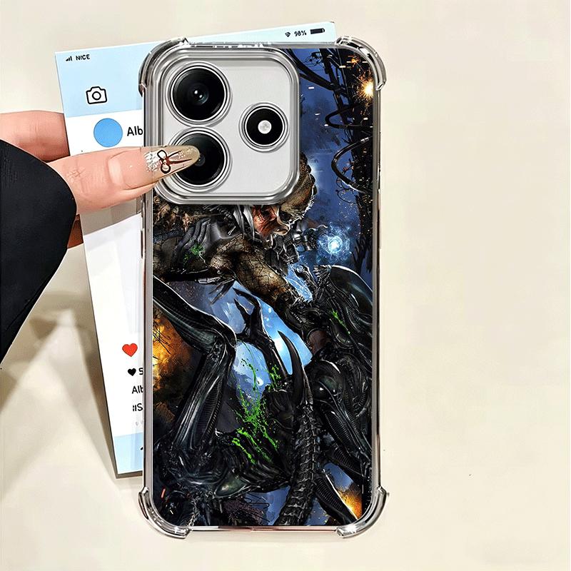 A-Инопланетянин против Хищника Покрытие Чехол для Телефона Для Xiaomi Poco X5 X6 X7 X8 Pro Max F8 Ultra F7 M8 M7 M5S Redmi 15C 15 14C 13C 13 X3 12