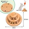 Wooden Cat Spinning Tower with Bells and Safe Material for Cats Educational Toy and Helps Relieve Stress and Perfect for Cats Toy, Balls, - 2-Layer