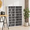 Media Shelf 8 Levels DVD Shelf With 12 Adjustable Shelves 16 Compartments For 720 CDs White