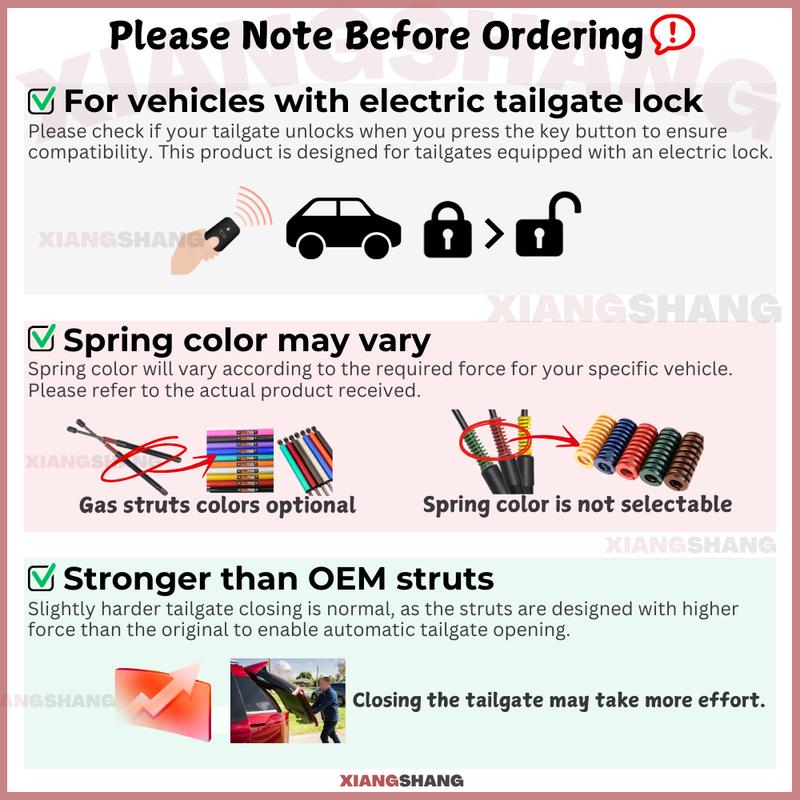 Auto Pop-Up Trunk Struts for Peugeot 508 (W23) Estate 2010-present Automatic Opening Gas Lift Supports with Springs