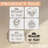 4Pcs 4 Styles Plastic Drawing Painting Stencils Templates, for Painting on Scrapbook Fabric Tiles Floor Furniture Wood, Skull, 200x200mm, 1pc/style