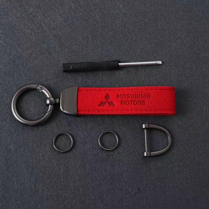 cysvmh1 Car Keychain Portable Key Ring Buckle Holder Practical Storage Auto Styling Parts For Mitsubishi Ralliart Lancer Pajero ASX