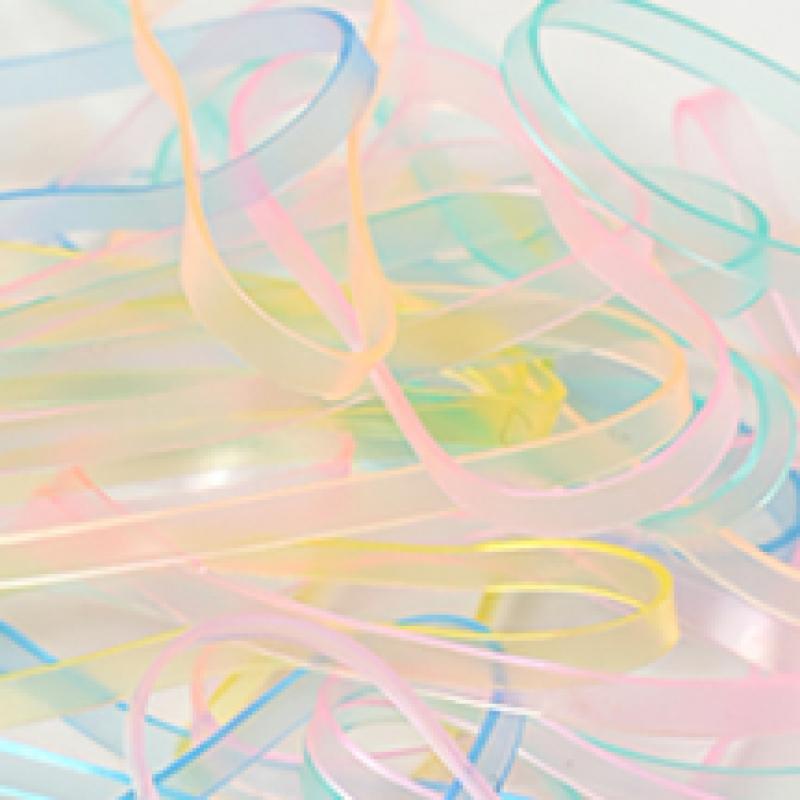 Daiso Прозрачные Пастельные ТПУ Резинки Набор из 120 шт.