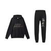 Letter Logo American Vintage Embroidered Hooded Pullover Sweatshirt Fleece Warm Casual Cuffed Knit Sports Long Pants Set DX0542-010+DX0796-010