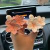 Vent Clips Car Air Freshener Peach Flower Perfume Diffuser Clip  Auto Decoration