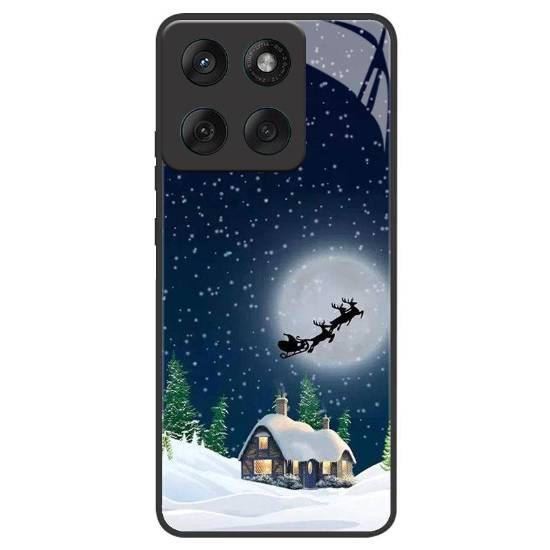 Рождественский чехол для телефона Motorola Moto Edge 60 60s 50 Pro Fusion Edge50 X50 Ultra Neo G05 G15 E15 Защитная крышка из закаленного стекла