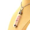 Stones and Minerals. Raw Kunzite Necklace. 50 Mm Tube Model.