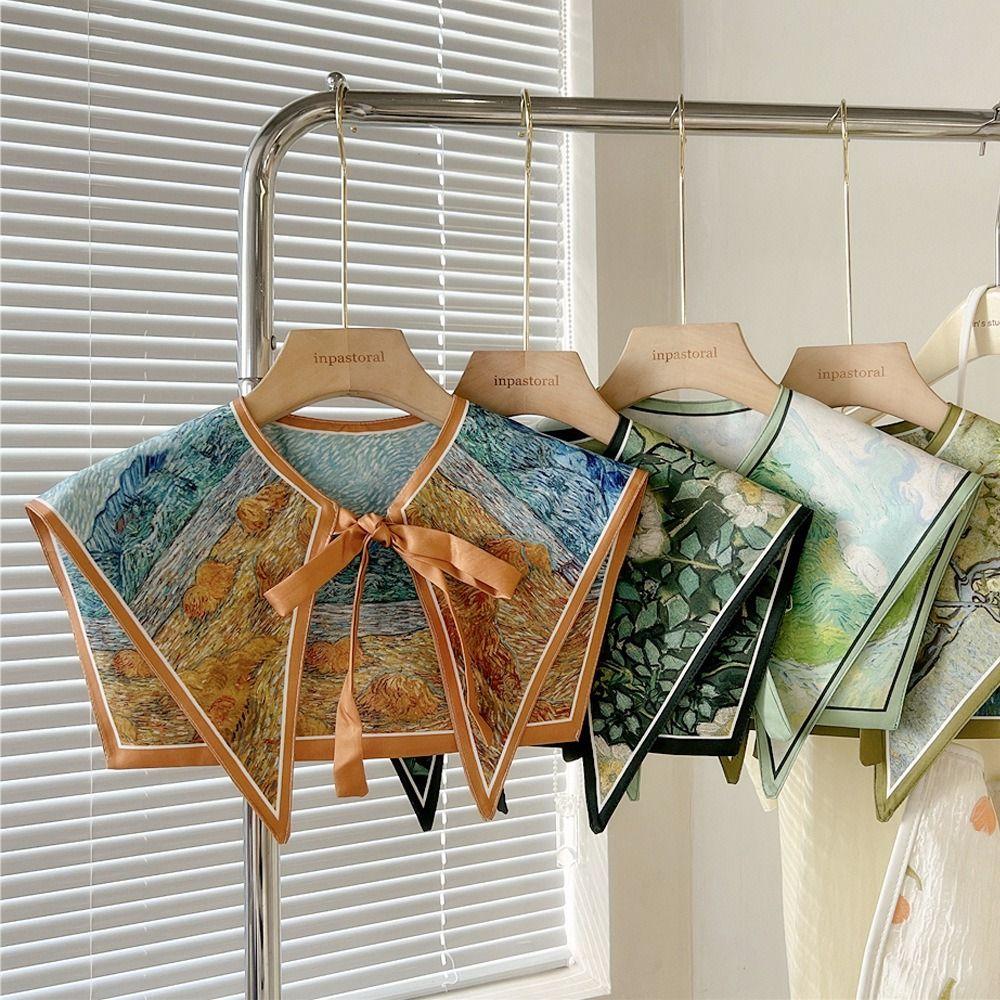 Detachable Shirt Fake Collar Floral Pattern Shoulder Wraps New False Fake Collar