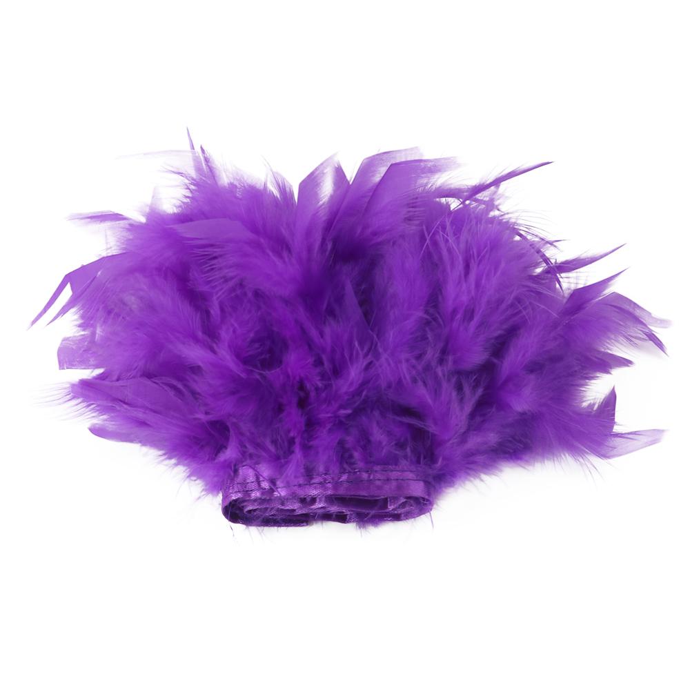 1/2М Белая отделка из перьев индейки 10-15СМ Пушистые перья Лента для поделок Карнавальная вечеринка Украшение одежды Швейные аксессуары