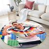 Musiala pattern round rug,Carpet Rug for Living Room Bedroom Playroom ,Non-slip Floor Mat,Holiday Gifts and Birthday Gifts.