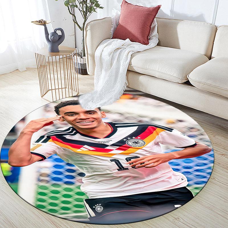 Musiala pattern round rug,Carpet Rug for Living Room Bedroom Playroom ,Non-slip Floor Mat,Holiday Gifts and Birthday Gifts.