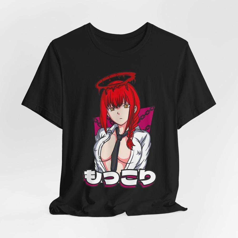 Waifu Makima Anime Short Sleeve T-Shirt Tee Tops, Graphic T-Shirt Tee Tops for Fans, Gift for Otaku,