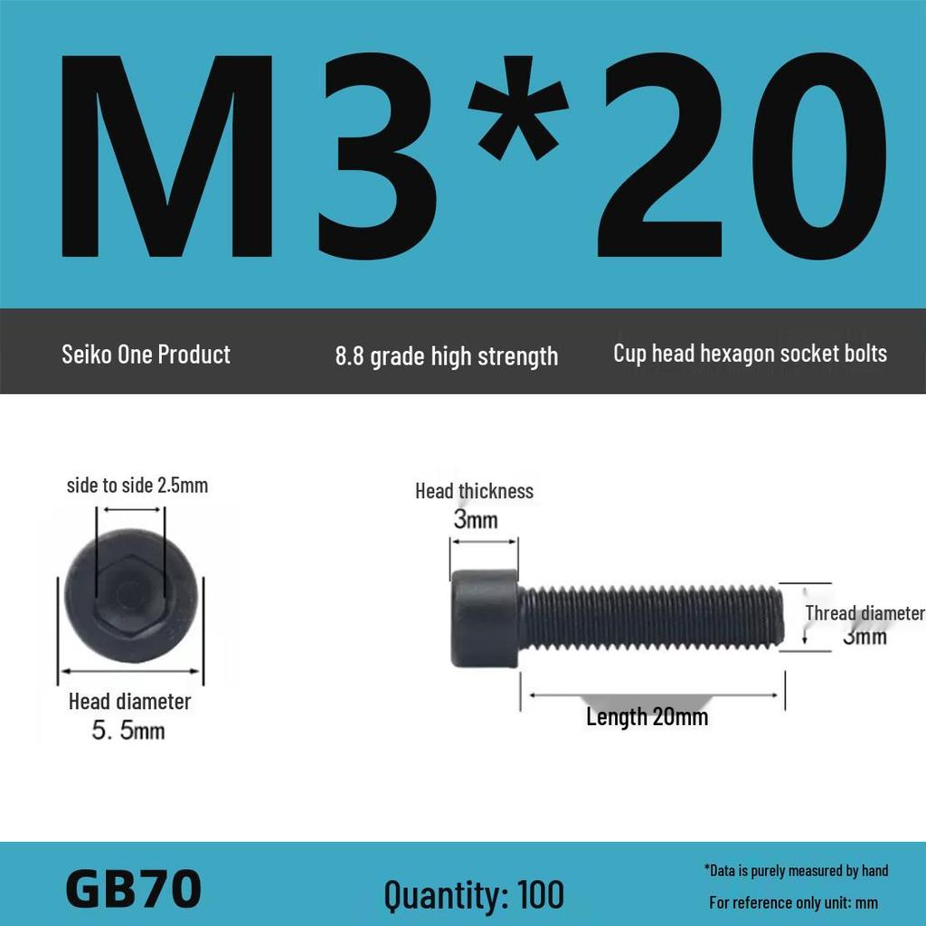 8.8 High-Strength Socket Head Cap Screw Bolt (M4-M16)