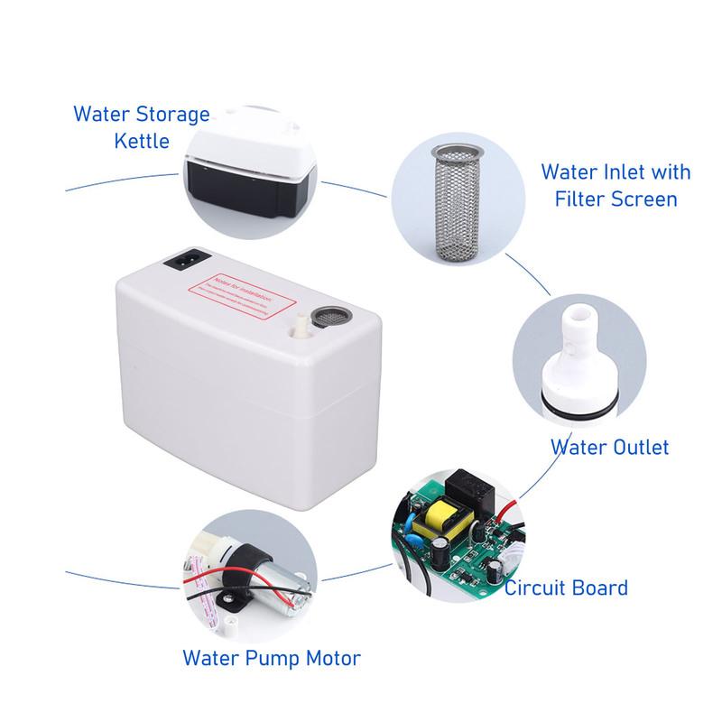 Condensate Pump 24L/h Air Conditioner Automatic Drain Pump AC with 200mL Water Storage Box