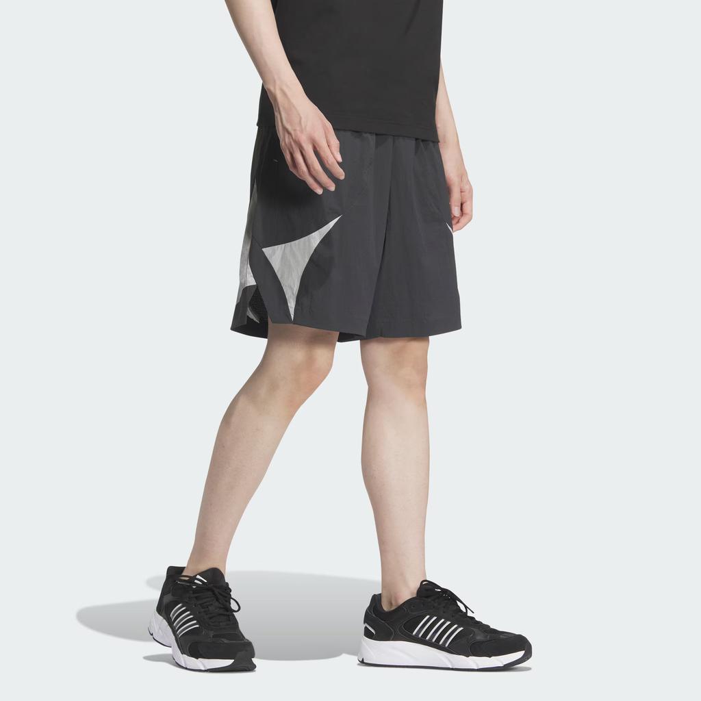adidas Future Style Color Block Drawstring Свободный крой Спортивные повседневные шорты Мужские шорты Carbon-Black Light-Sery JL9995