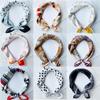 53*53cm Square Silk Scarf Women's Fashion Printed Small Neck Scarf Office Women's Hair Belt Folar Handkerchief Women's Handkerchief Scarf