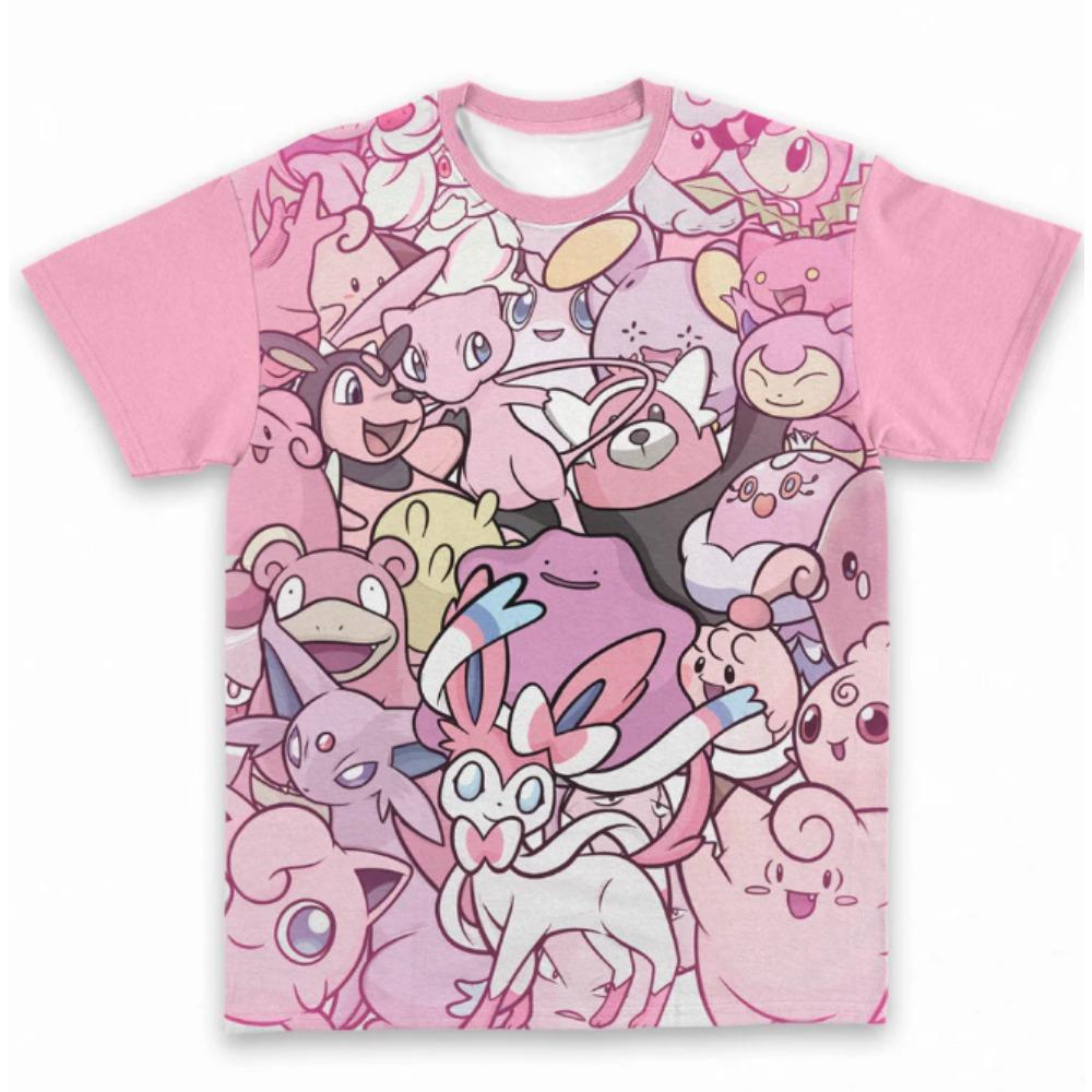 2026 Summer Hot Sale Cute Evolution Creature Print T-Shirt Men Women Oversized Short Sleeve Streetwear Harajuku Casual Top Tees