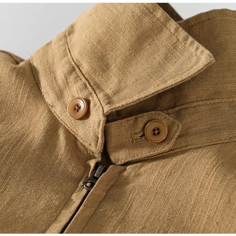 Spring Summer Jackets for Men Japanese Style Casual Coat Solid Color Lapel Collar Zipper Jacket Business Jacket