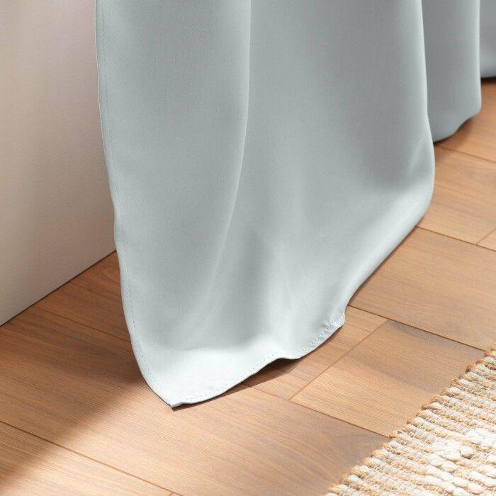 Затемняющая штора - Однотонная - Белая - 140 x В180 см - 100% полиэстер - Серебристые люверсы