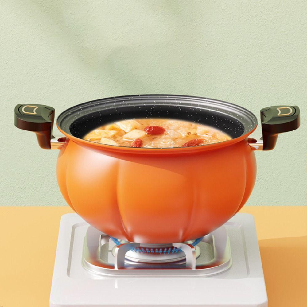 8L Fine Iron Pumpkin Micro Pressure Pot Glass Gas Stove Universal Pan Home Type Soup Pot  Kitchen