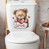 День святого Валентина Милый медведь Любовь Ванная комната Ванная комната Украшения для дома Наклейки