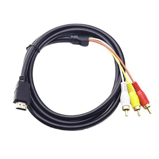 1,5 м Аудио Видео Кабель Без Потерь Позолоченный Штекер HDMI-совместимый Папа на 3 RCA Папа ТВ Приставка AV Кабель Офисные Принадлежности
