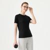 Tanboer Women's Minimalist Logo Print Crew Neck Short Sleeve T-Shirt