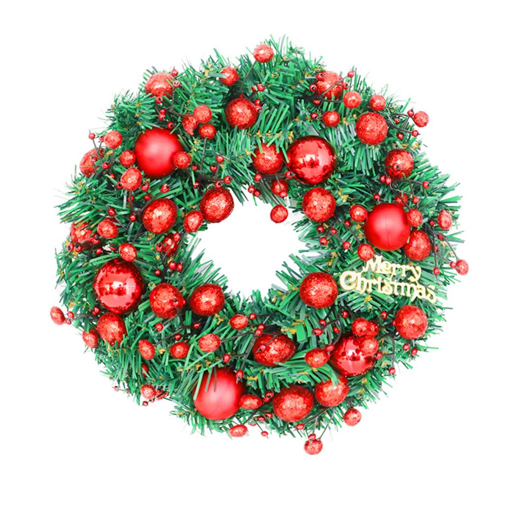Рождественские венки для входной двери 19,7-дюймовый искусственный рождественский венок Рождественские шаровые украшения