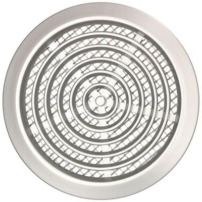 Grille D'aération Ronde KOTARBAU - Diamètre 80 Mm - Argent Satiné - Avec Moustiquaire