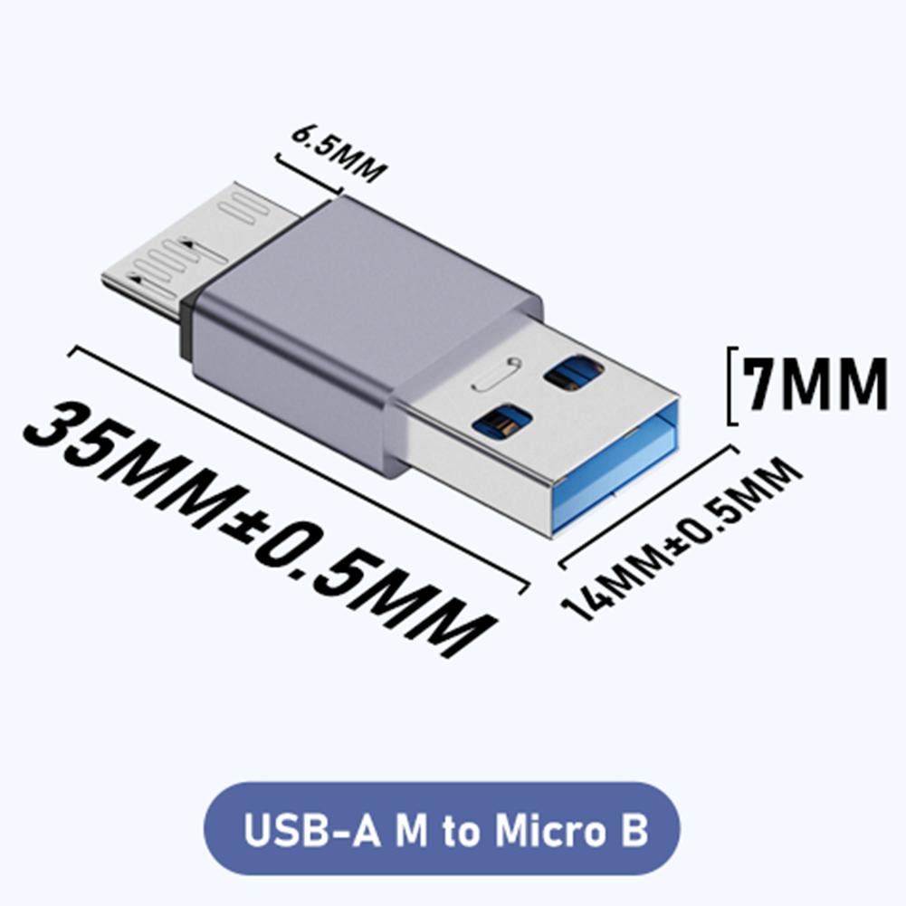 USB C на Micro B USB 3.0 Адаптер Тип C Женский на Micro B Мужской Быстрая Зарядка USB Micro 3.0 на Type C Super Speed для Ноутбука HDD