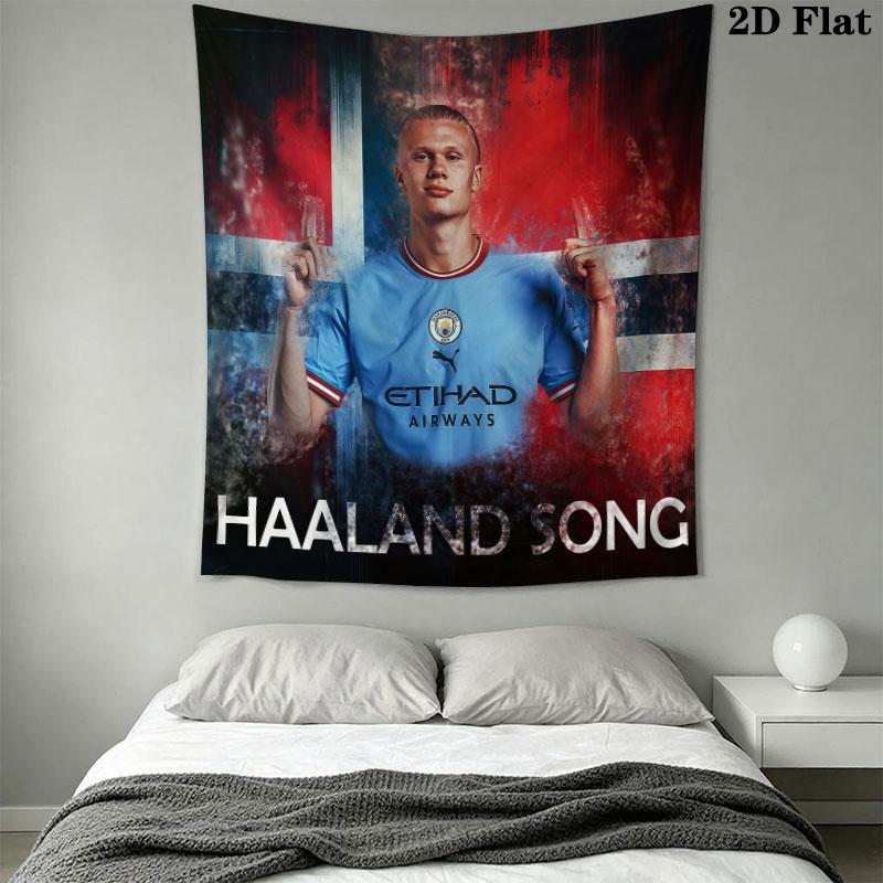 Erling Haaland Dream Wall Hanging Printed Fabric Blanket Decorative Tapestries for Bedroom Living Room Home Decor