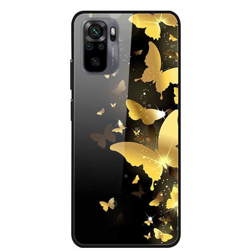 Закаленное Стекло Чехол для Redmi Note 10 Pro Чехол Жесткий Чехол для Xiaomi Redmi Note10 5G Чехол для Телефона Note10 Pro Fundas Бампер из ТПУ