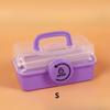 Portable Multifunctional Plastic Storage Box with Three Adjustable Layers, Suitable for Storing and Organizing DIY Crafts